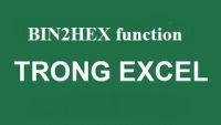Hàm BIN2HEX function trong excel