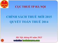 Tài liệu chính sách thuế mới 2018 - 2019