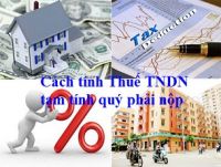 Bài tập về thuế thu nhập doanh nghiệp 2018 - 2019