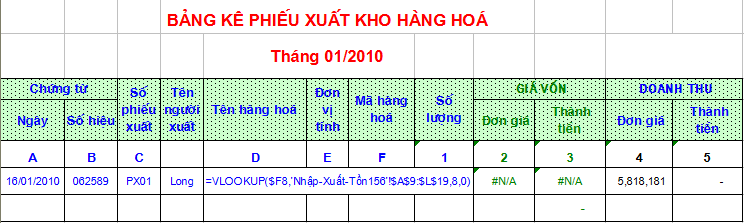 cách sử dụng hàm vlookup trong excel